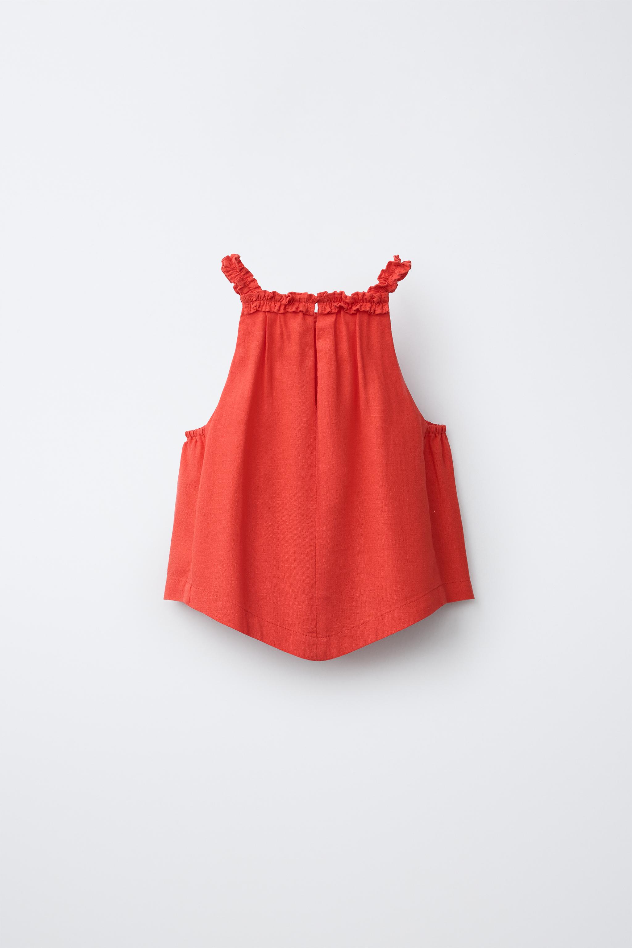 TOP HALTER AVEC LIN