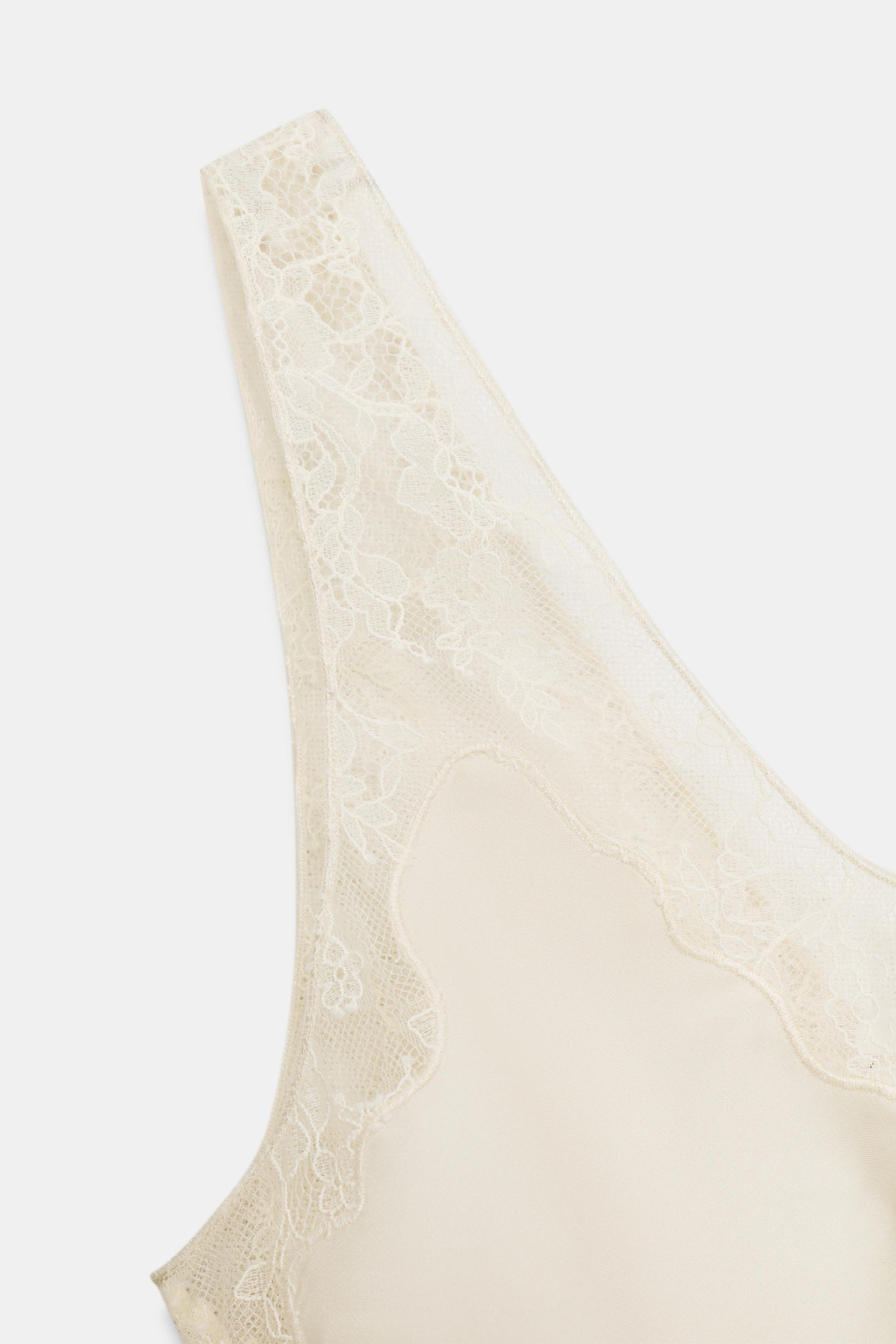 SATIN EFFECT LACE TOP ZW COLLECTION