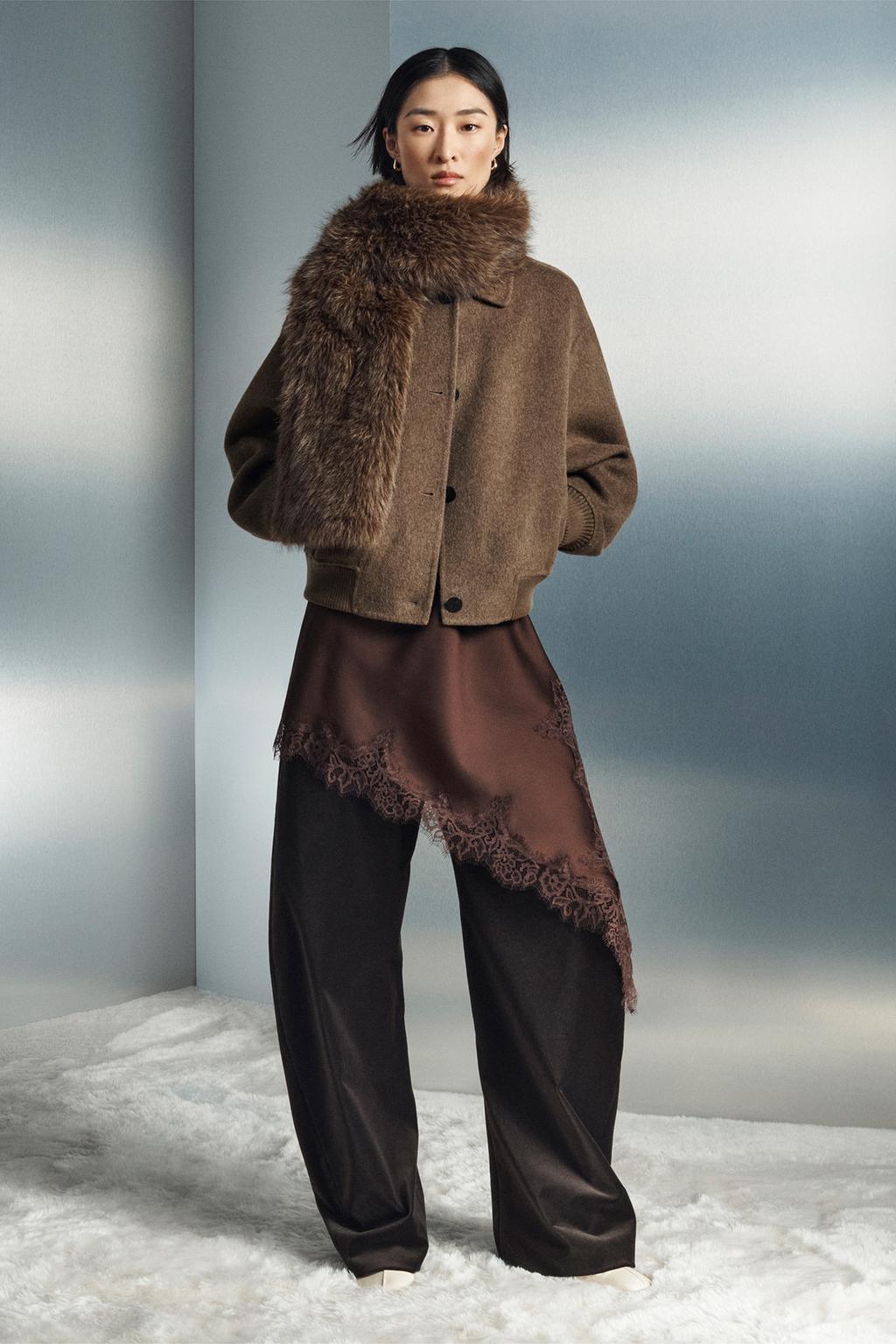 CHAQUETA BOMBER CON LANA ZW COLLECTION