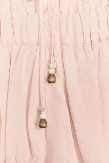 TOP ÉLASTIQUES AVEC LIN - Pêche de Zara - Image 6