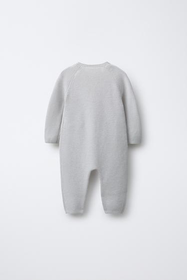 ELEPHANT PURL KNIT JUMPSUIT - Blue / Grey by Zara - Image 1