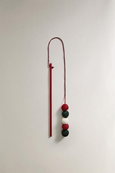 CHRISTMAS PET TOY WAND WITH BALLS - Red by Zara - Image 0