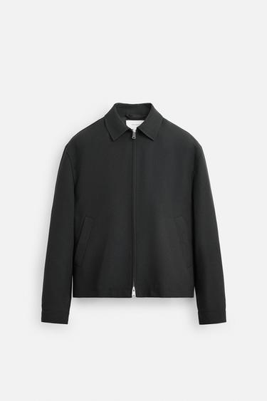 Zara WOOL OVERSHIRT - Anthracite grey