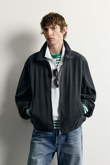 0FR. PARIS X ZARA WASHED COTTON JACKET — Dark gray 1
