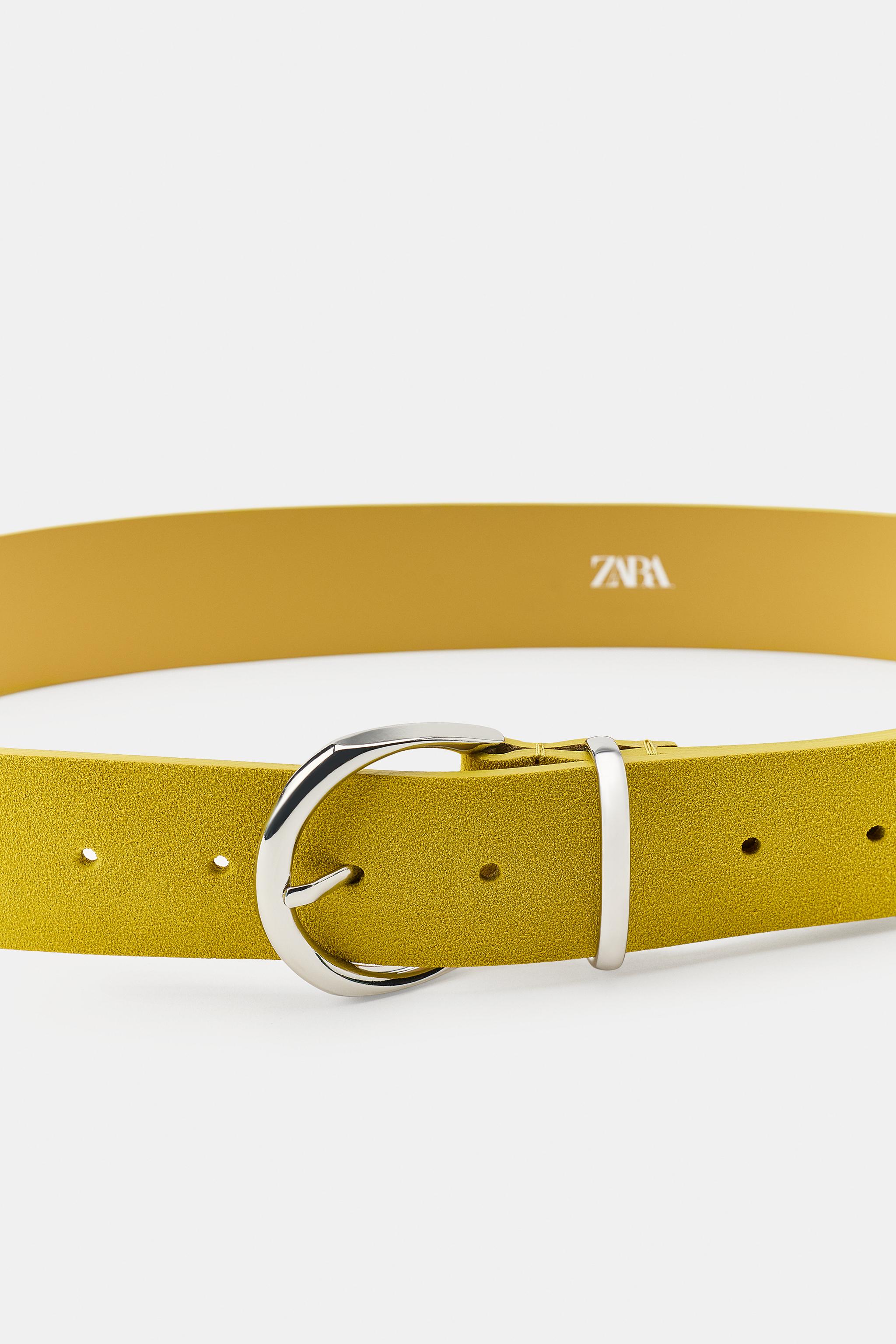 CEINTURE EN CROÛTE DE CUIR 100% À BOUCLE CIRCULAIRE