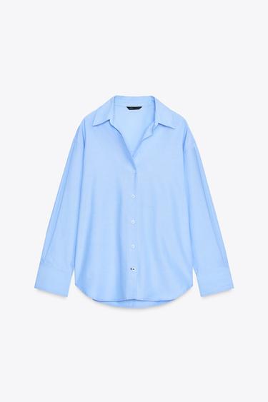 BASIC OXFORD SHIRT - Sky blue by Zara