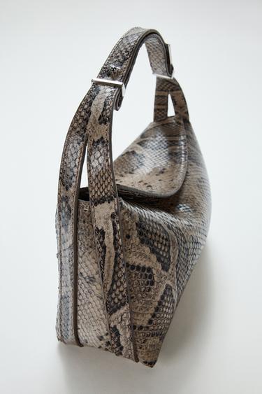 LEATHER ANIMAL PRINT HANDBAG - Snakeskin by Zara
