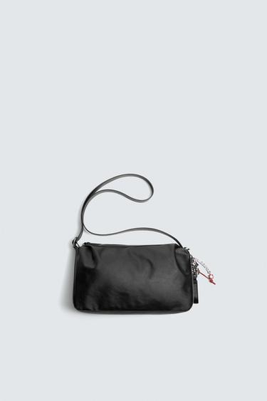 Zara 墜飾單肩包 - 黑色