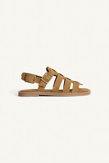 LIMITED EDITION LEATHER CAGE SANDALS - Brown by Zara - Image 5
