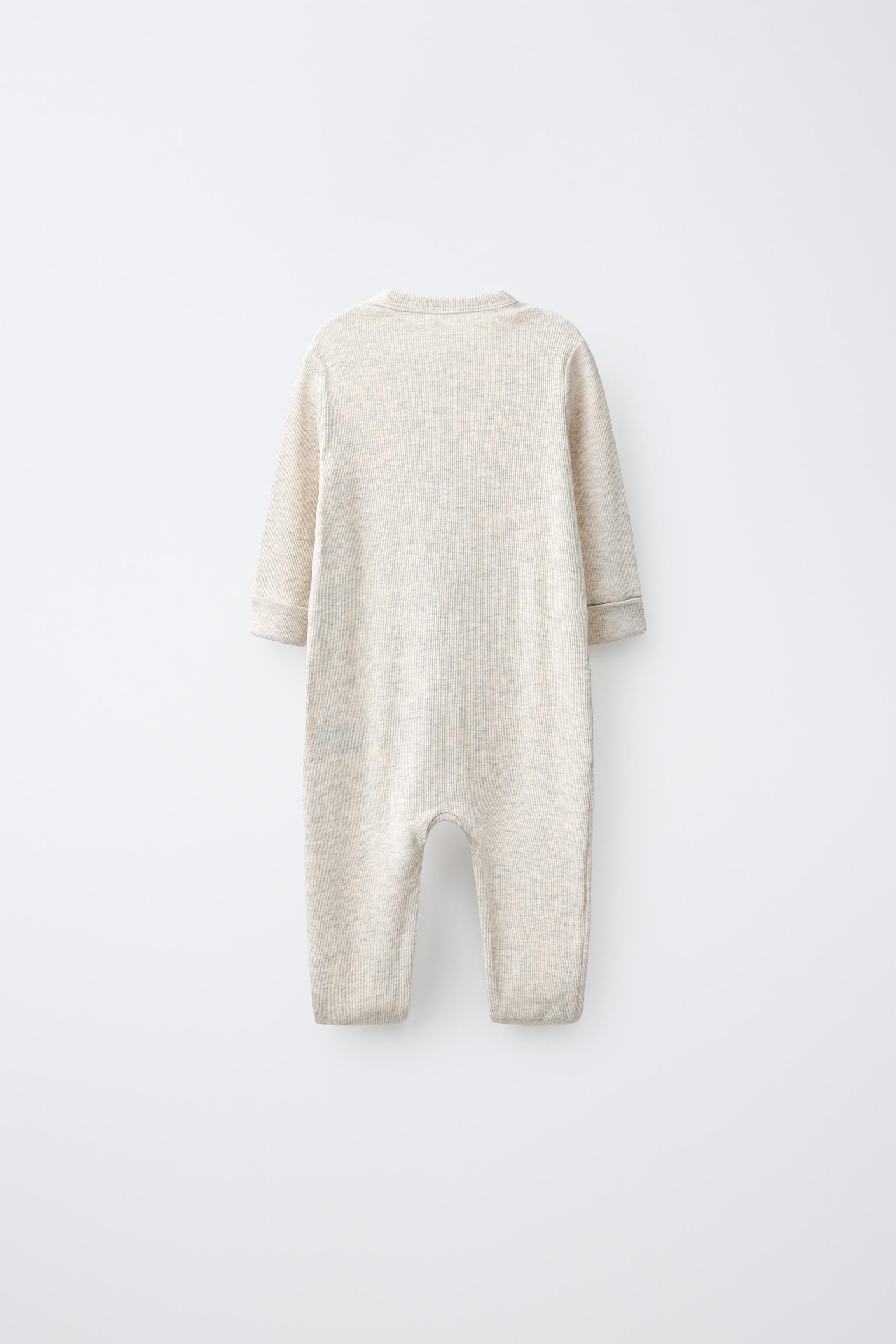 アニマル柄2WAYロンパース 2枚セット - ベージュ | ZARA Japan / 日本