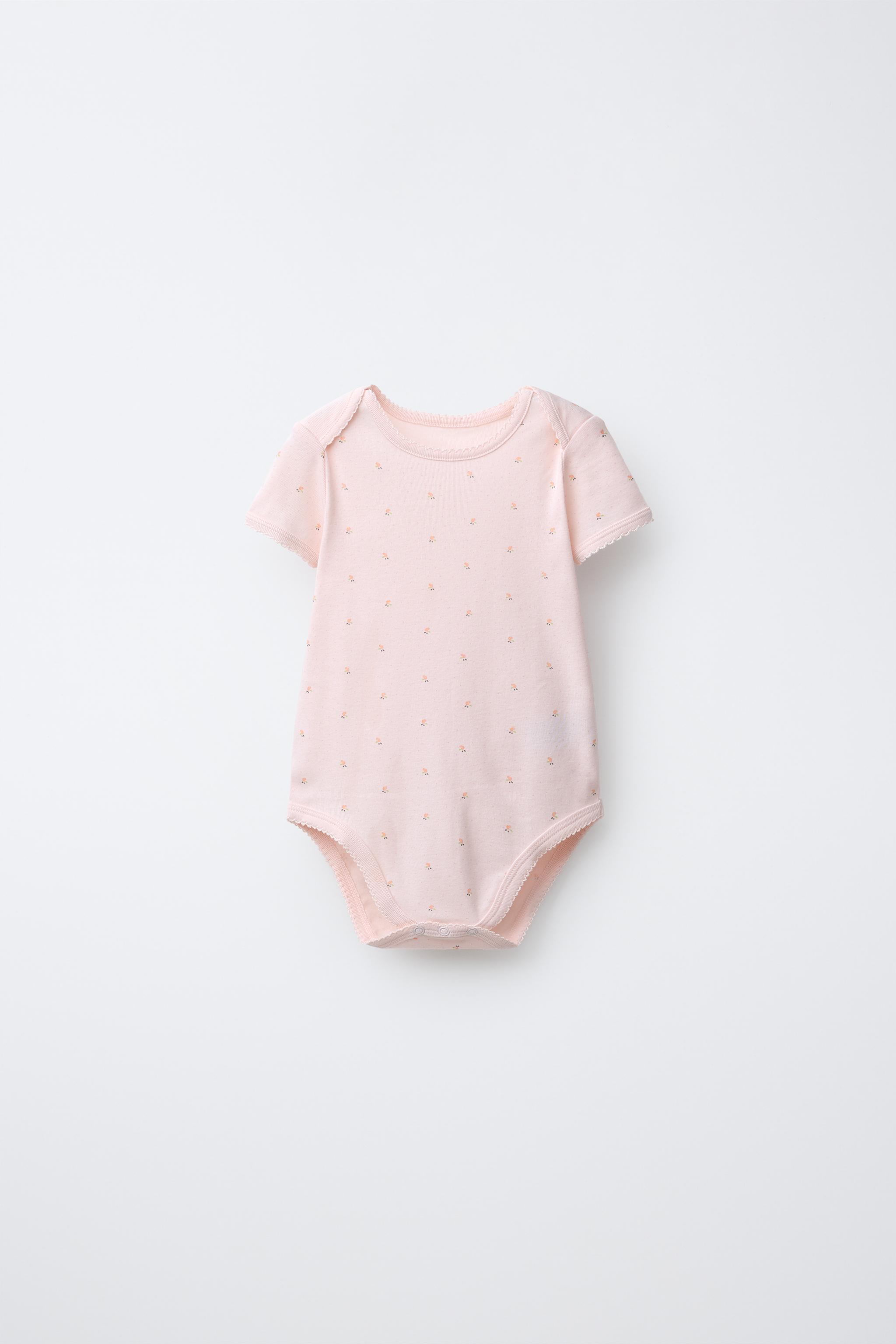 FIVE-PACK OF SHORT-SLEEVED FLORAL BODYSUITS