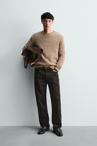 TEXTURED WOOL JUMPER - camel by Zara