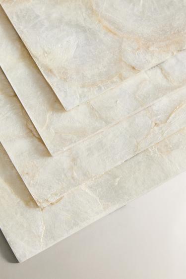 PACK OF MOTHER-OF-PEARL COASTERS (PACK OF 4) - Light beige by Zara - Image 3