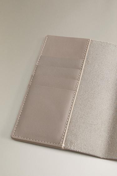 LEATHER TRAVEL DOCUMENT HOLDER - Grey by Zara - Image 4