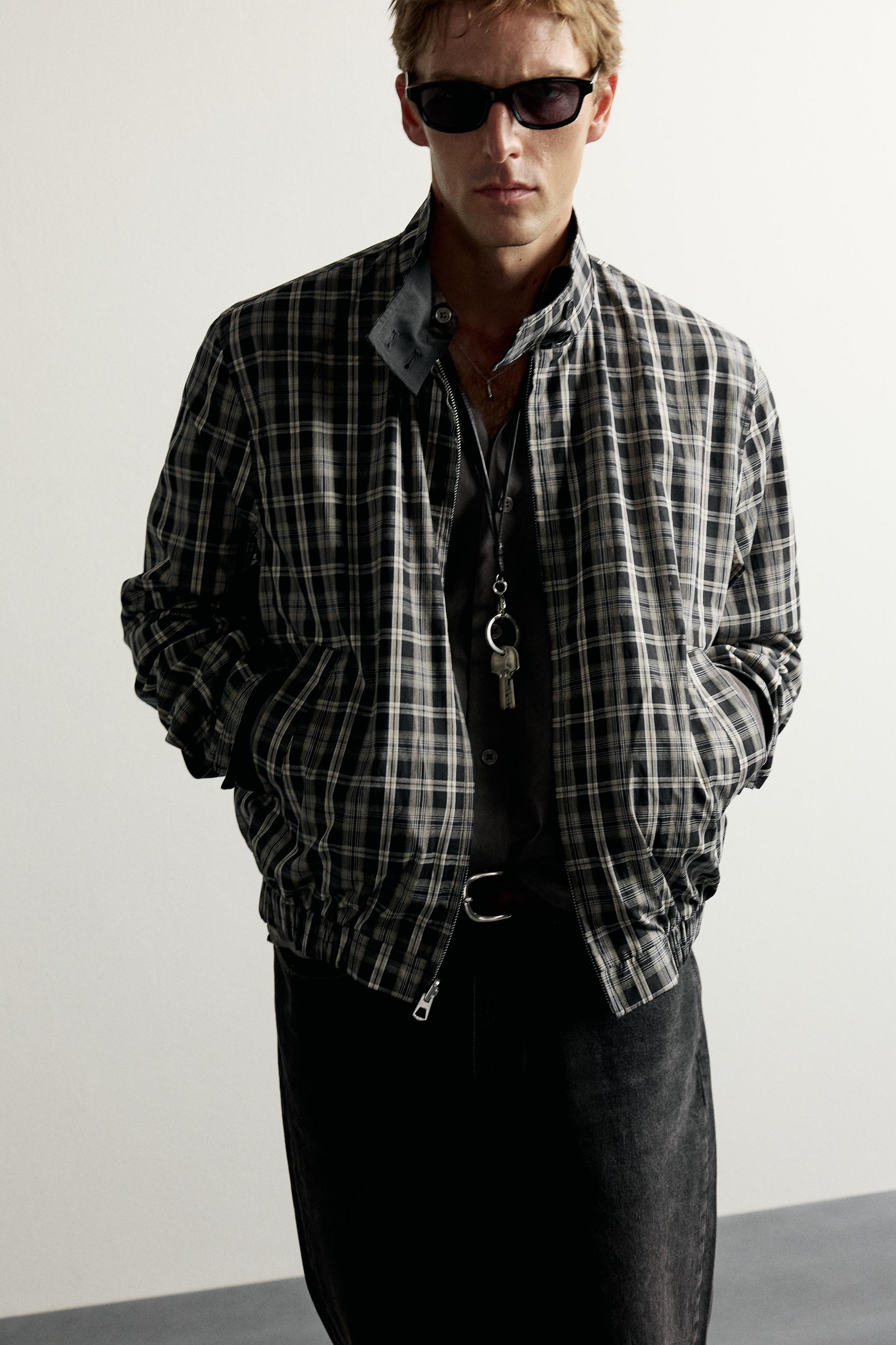 BLOUSON RÉVERSIBLE À CARREAUX