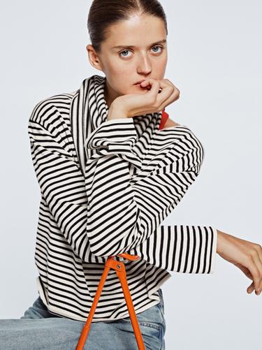 Zara Striped sweater with bandana - Ecru