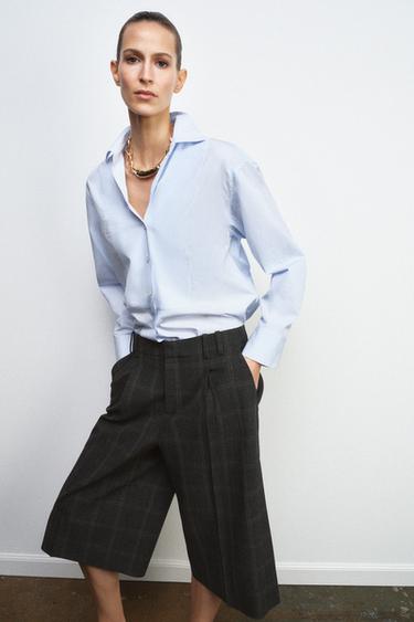 Zara ZW COLLECTION POPLIN SHIRT - striped