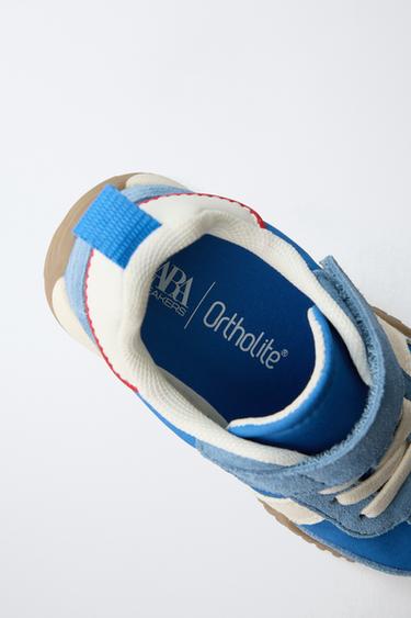 SPLIT SUEDE TRAINERS - Bluish by Zara - Image 7