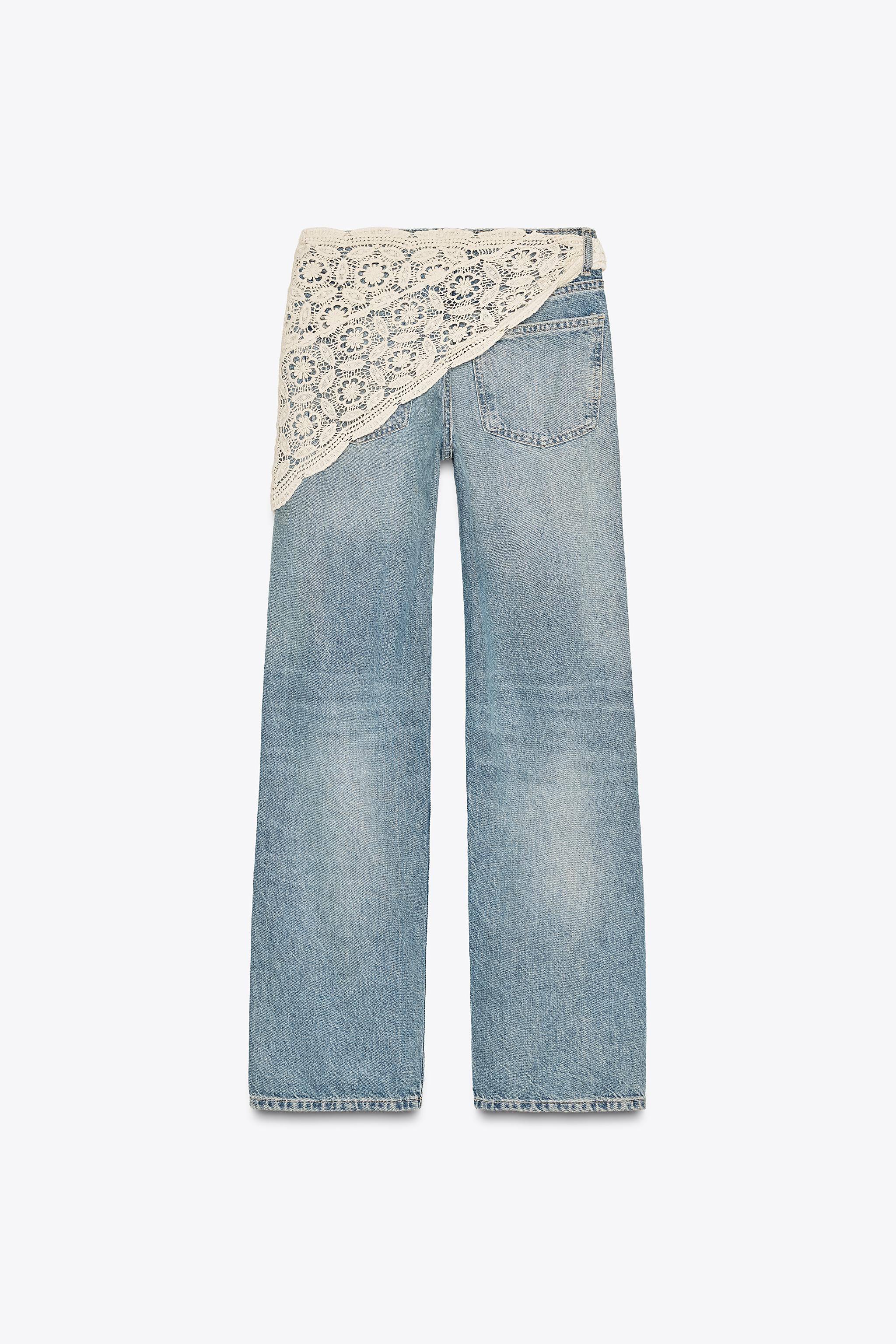 JEAN TRF LARGE TAILLE MOYENNE AVEC FOULARD