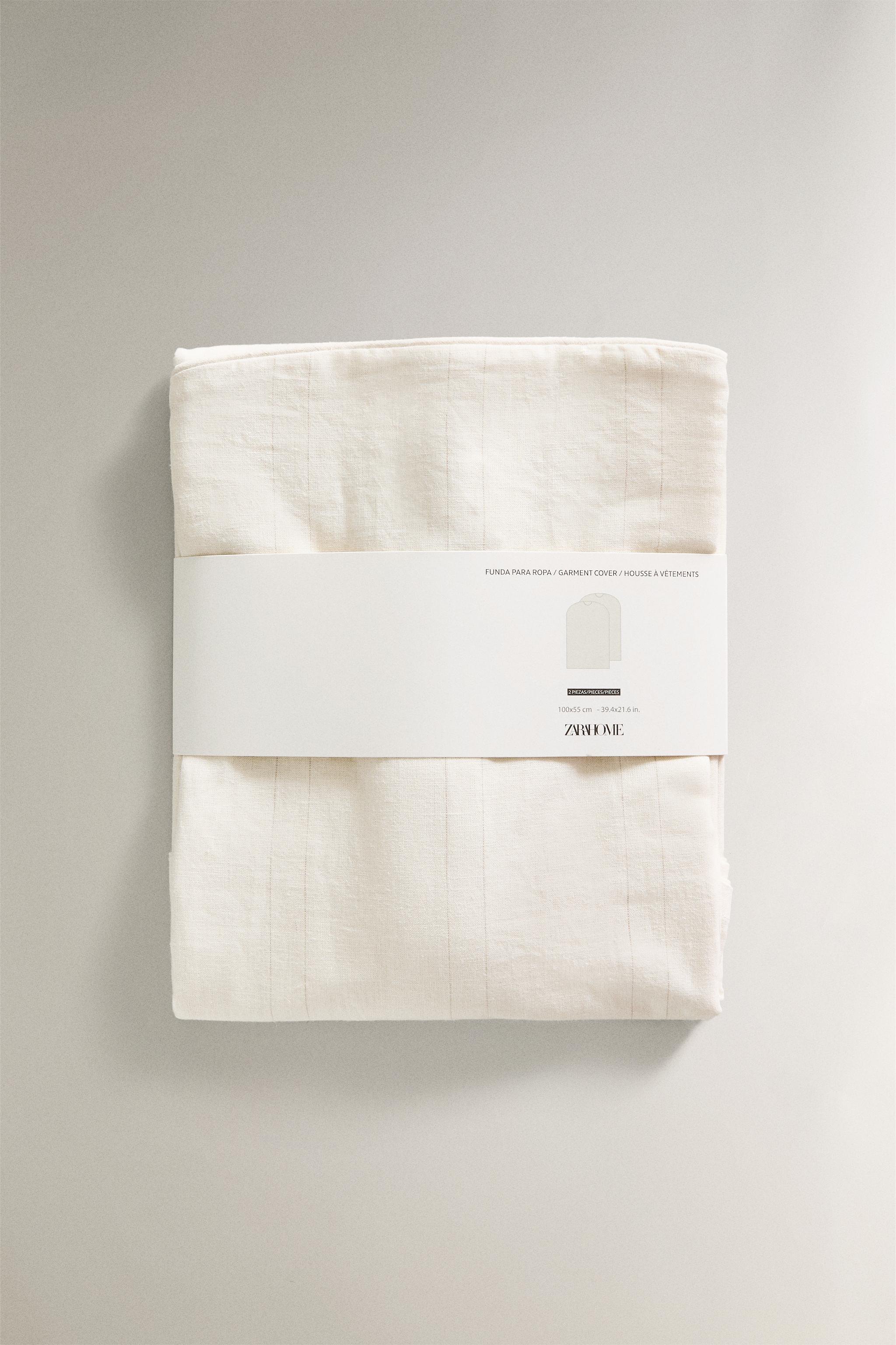 SMALL LINEN AND COTTON GARMENT BAG (PACK OF 2)