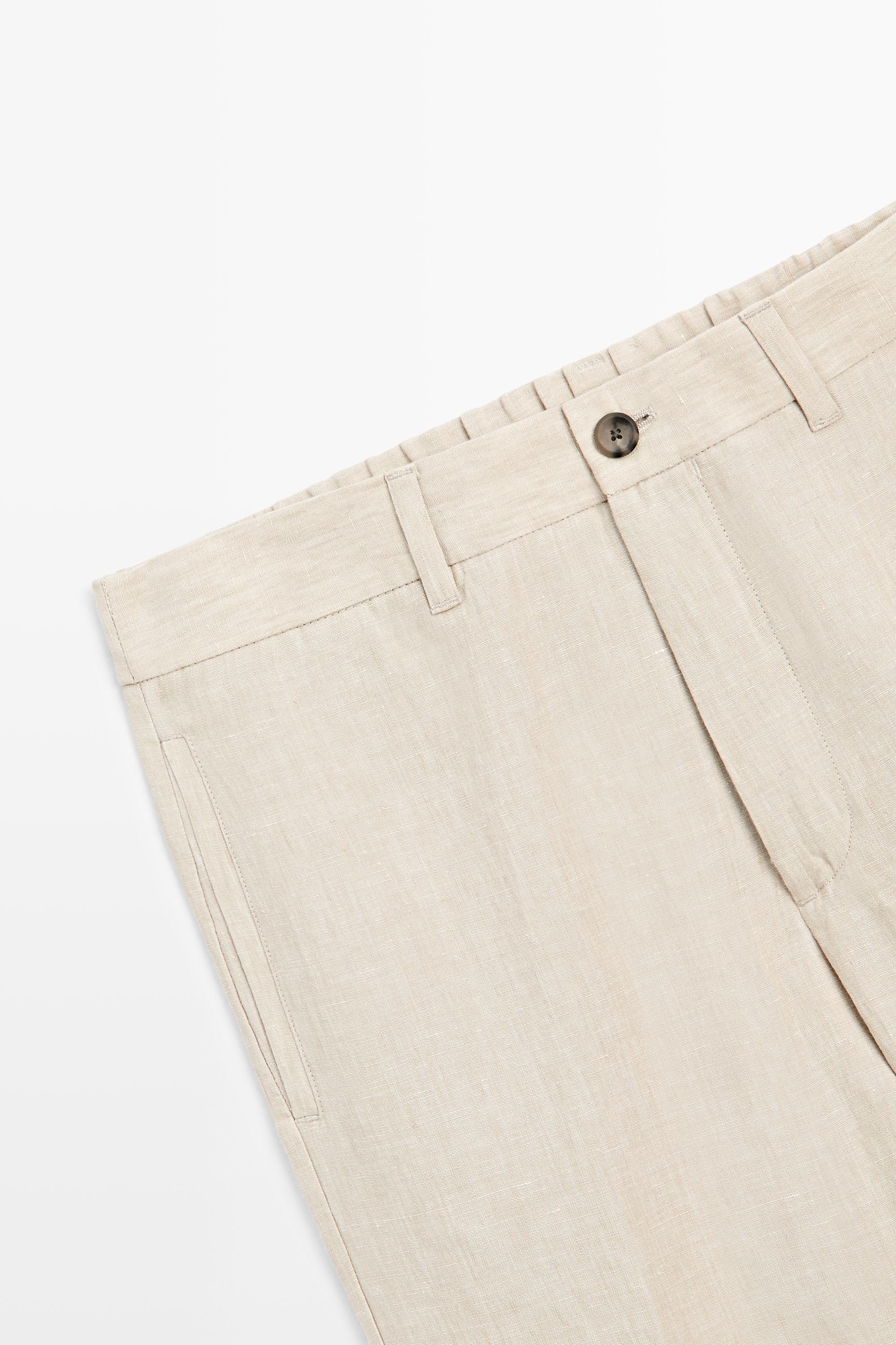 Pantalon 100 % lin taille élastique