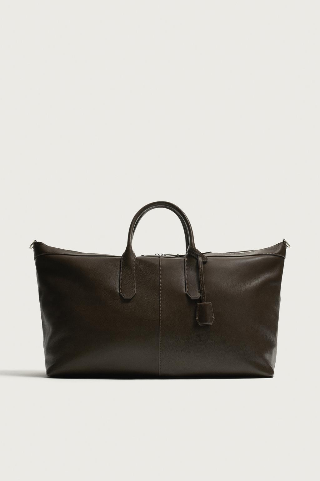 Leather Shopper Bag — Men's