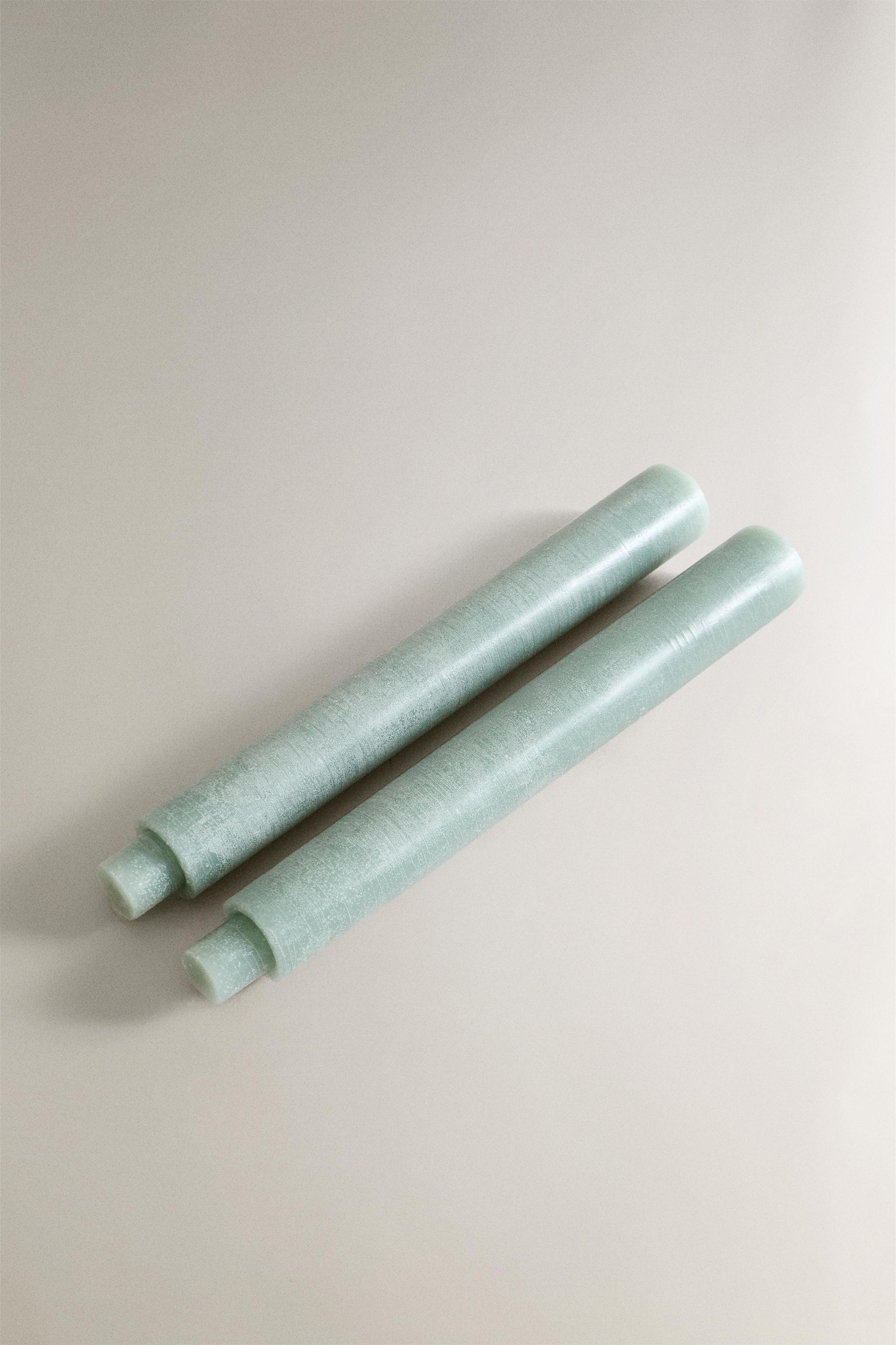 SET OF DECORATIVE STRAIGHT TAPER CANDLES (SET OF 2)