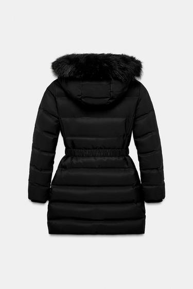 WATER-REPELLENT WINDPROOF HOODED DOWN JACKET - Black by Zara