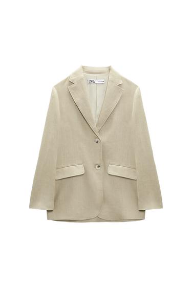 STRAIGHT LINEN BLAZER
