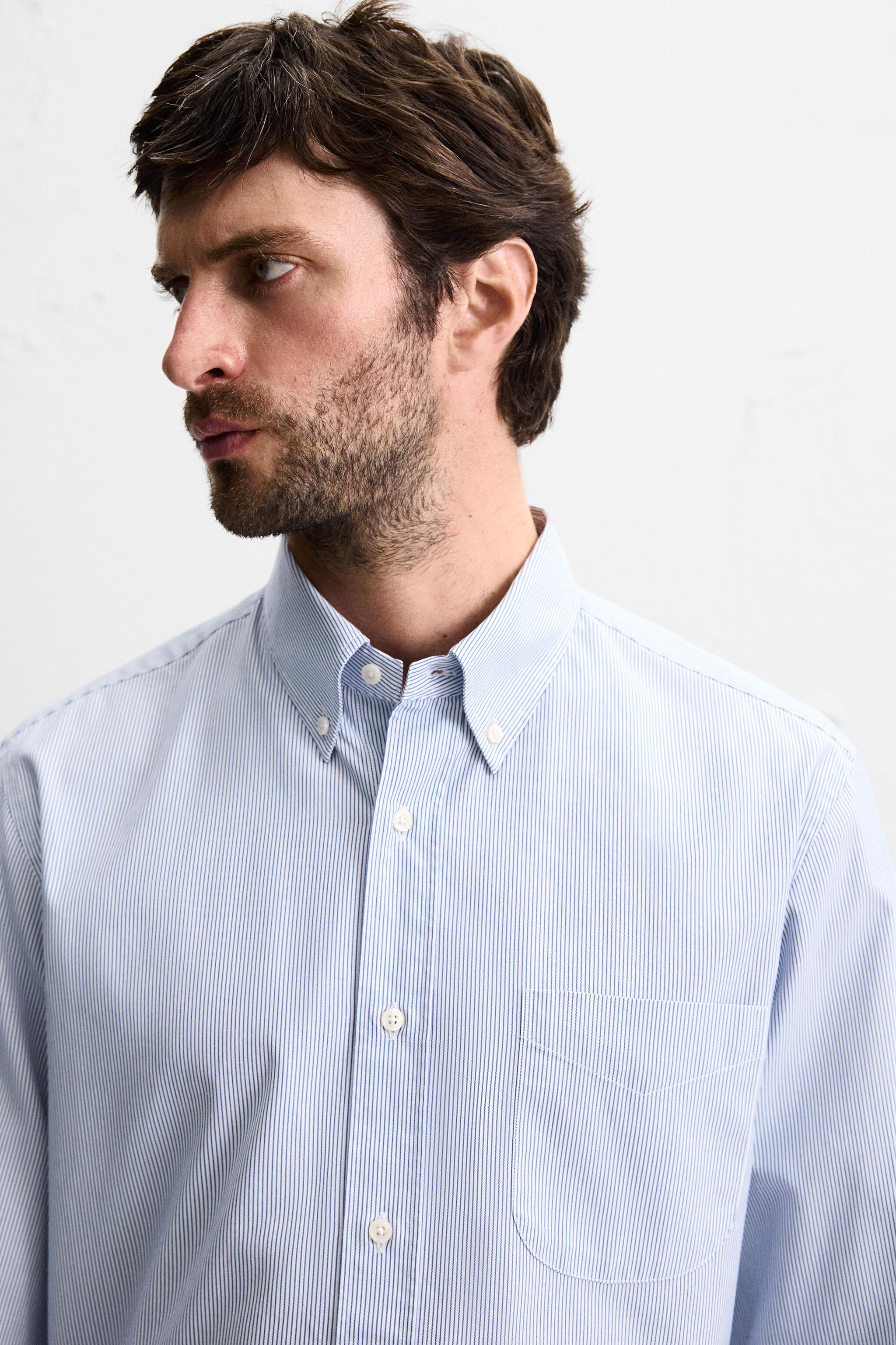 TEXTURED STRIPED SHIRT