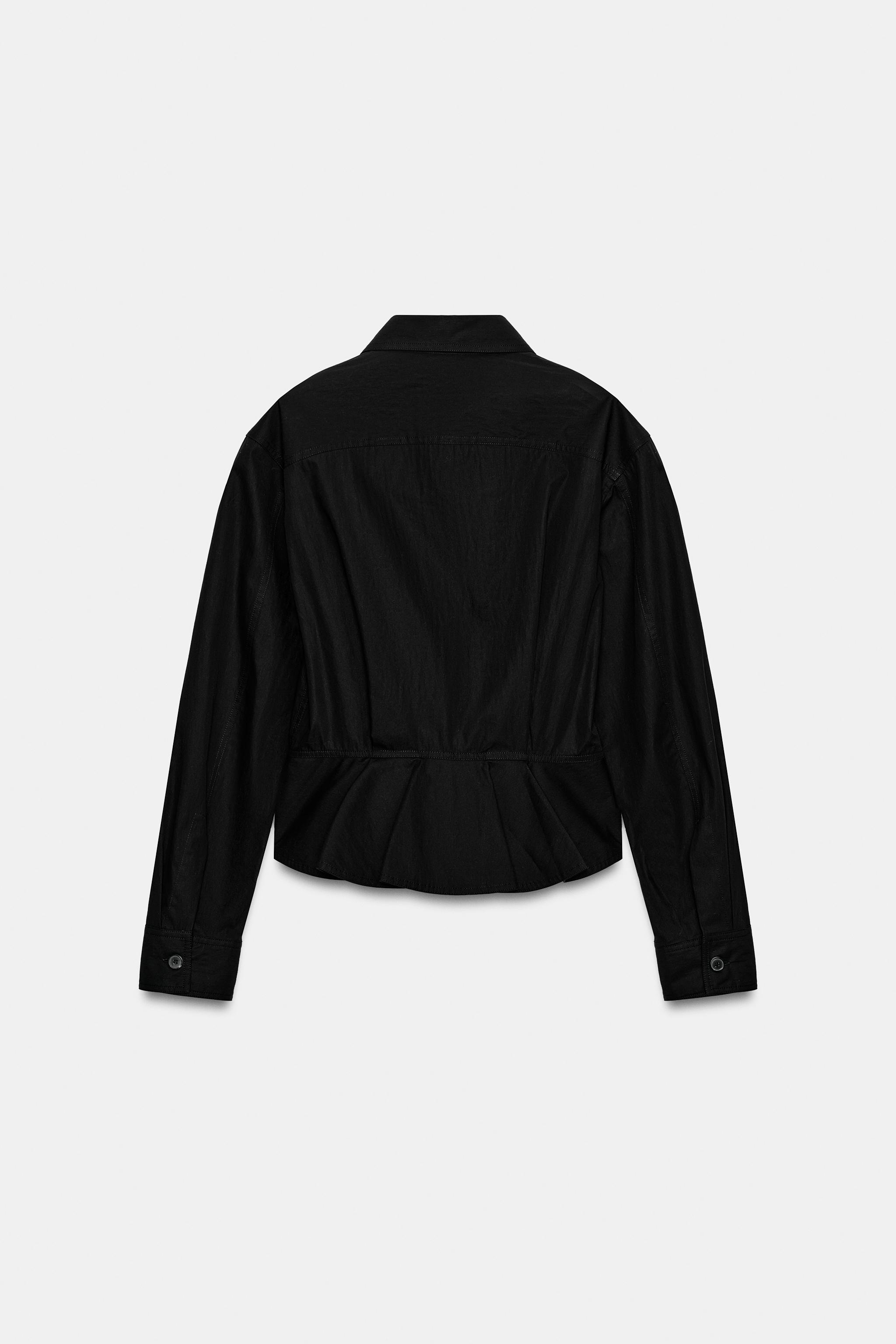 ZW COLLECTION BUTTONED PEPLUM SHIRT
