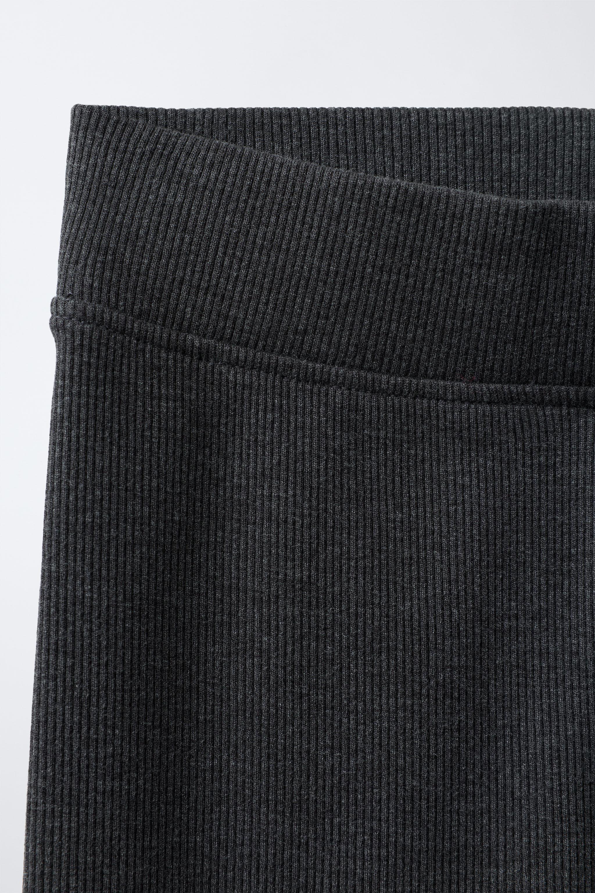 TEXT SWEATSHIRT AND RIBBED LEGGINGS SET