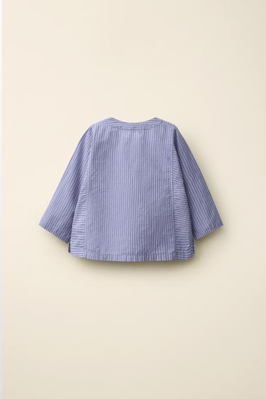 CHEMISE À RAYURES CREATED BY CARAMEL LONDON X ZARA - Bleuté de Zara - Image 1
