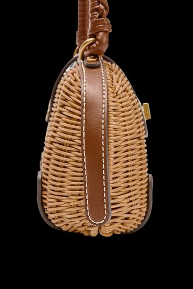 BOLSO RÍGIDO MINI BANDOLERA - Tostado de Zara