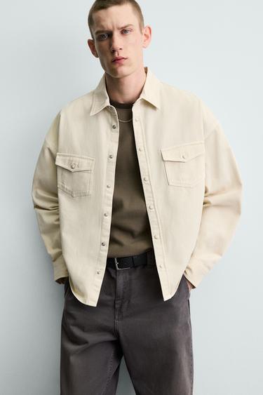 RELAXED FIT SHIRT - Oyster-white by Zara - Image 5