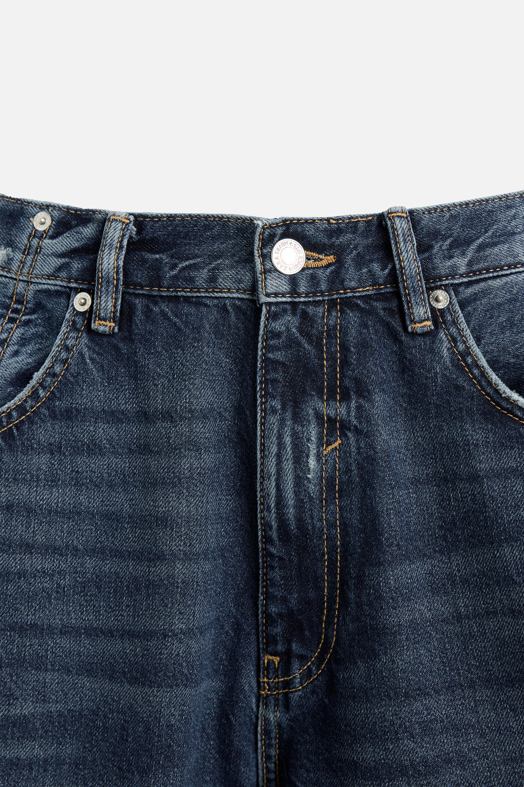 シームディテール バギー デニムパンツ - ブラック | ZARA Japan