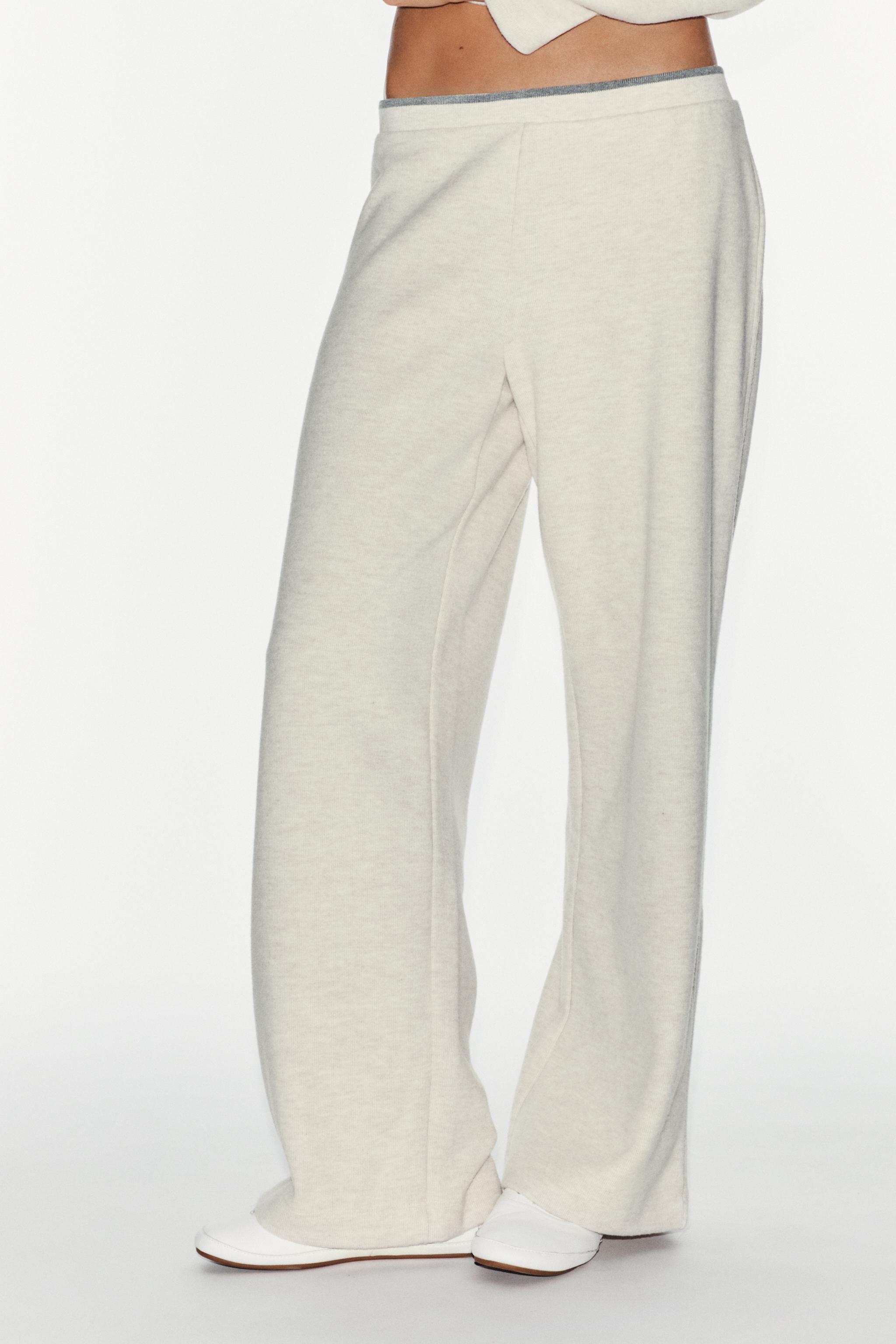 Zara Kontrast Şeritli Soft Pantolon görsel 3