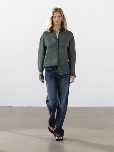 Zara Flowing ramie blend shirt - 567