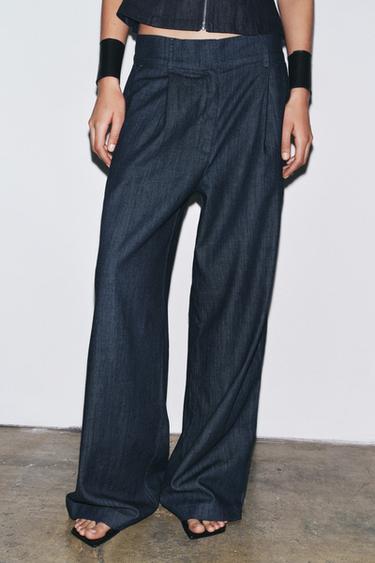 ZW COLLECTION DENIM JOGGERS - Blue by Zara - Image 1