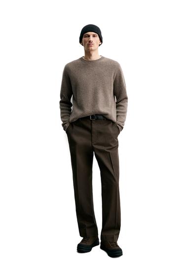 100% CASHMERE RIBBED JUMPER ORIGINS - Sand / Marl by Zara