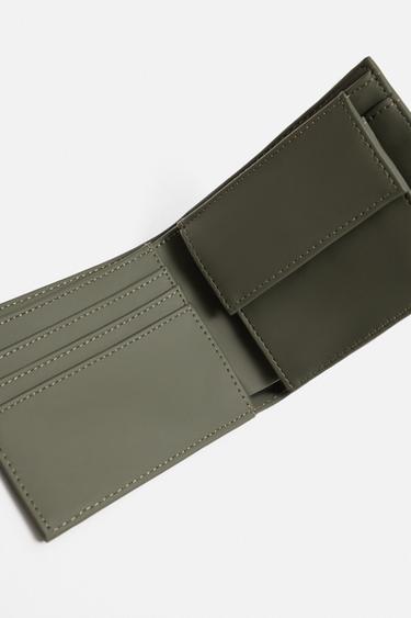 RUBBERISED WALLET - Khaki Green by Zara - Image 2