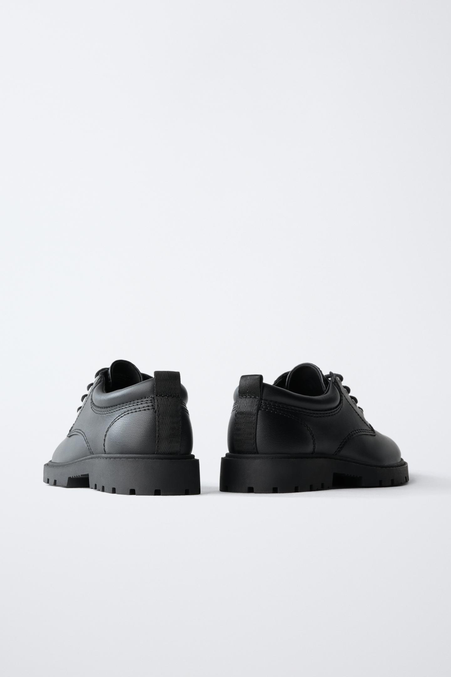 Детские туфли Zara Lace-Up Derby, цвет: Чёрный — фото 5