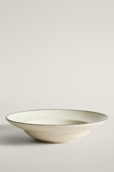Zara STONEWARE PASTA BOWL - Light ecru - Image 0