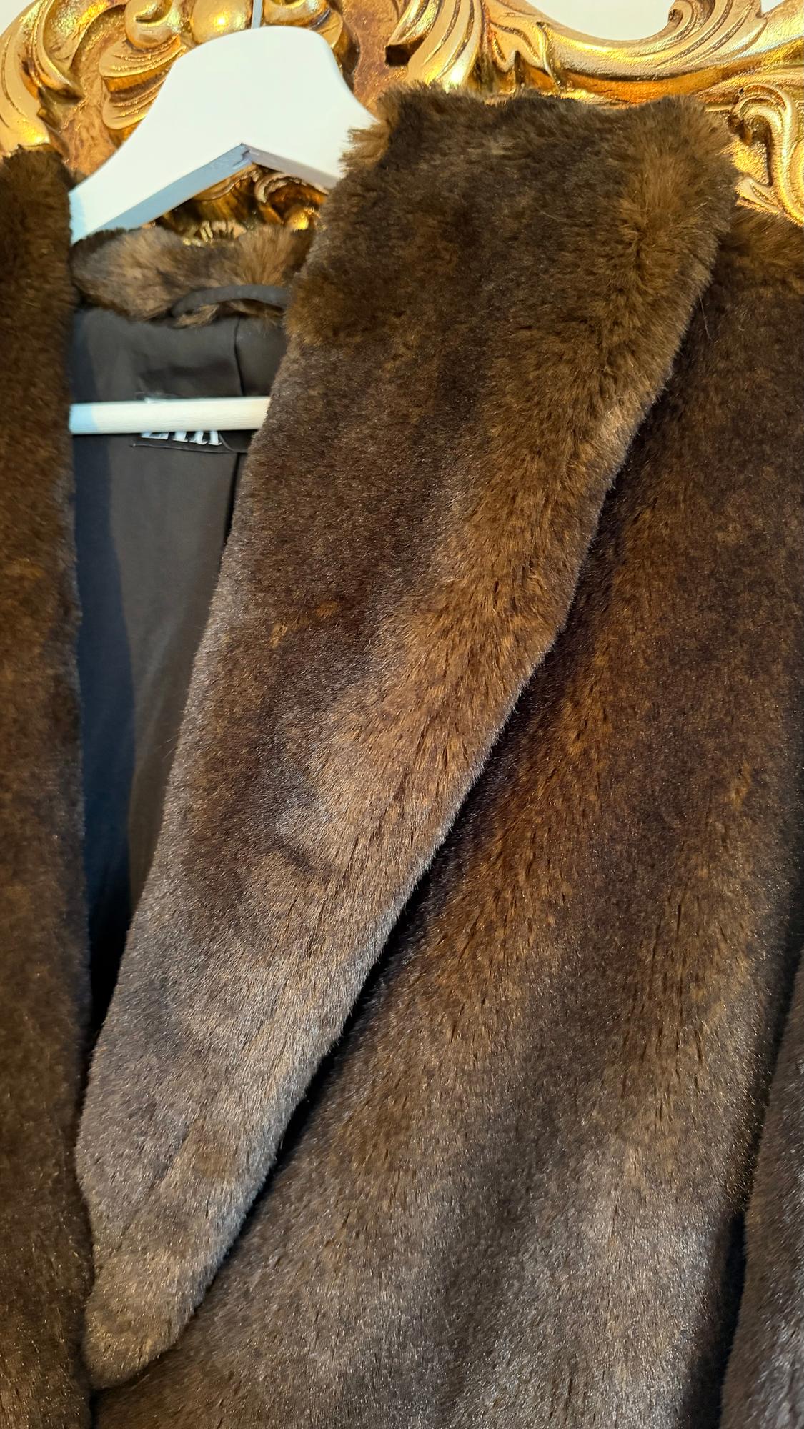 COAT WITH FAUX FUR - Image 3