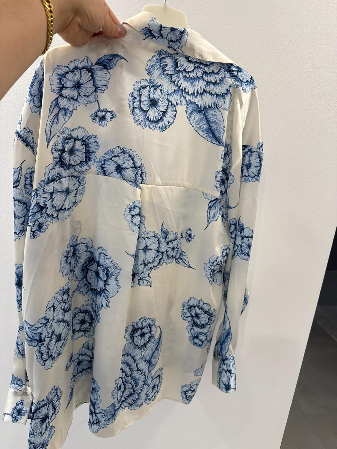 SATIN FLORAL PRINT SHIRT - Image 3