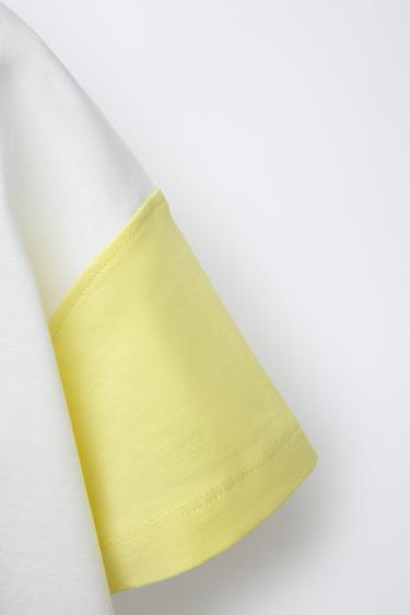T-SHIRT DE JOGGING À INSCRIPTION - Jaune de Zara - Image 3