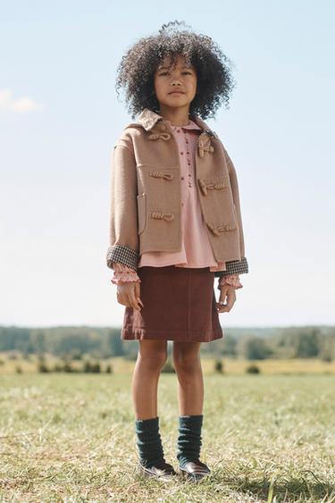 LIMITED EDITION CROPPED WOOL DUFFLE COAT - Light camel by Zara - Image 0