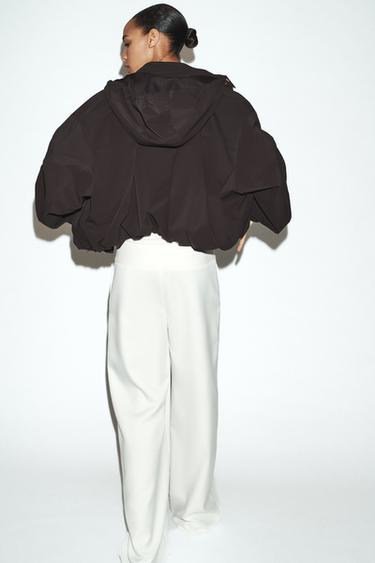 BLOUSON ENGOMMÉ CAPUCHE - Marron de Zara - Image 6