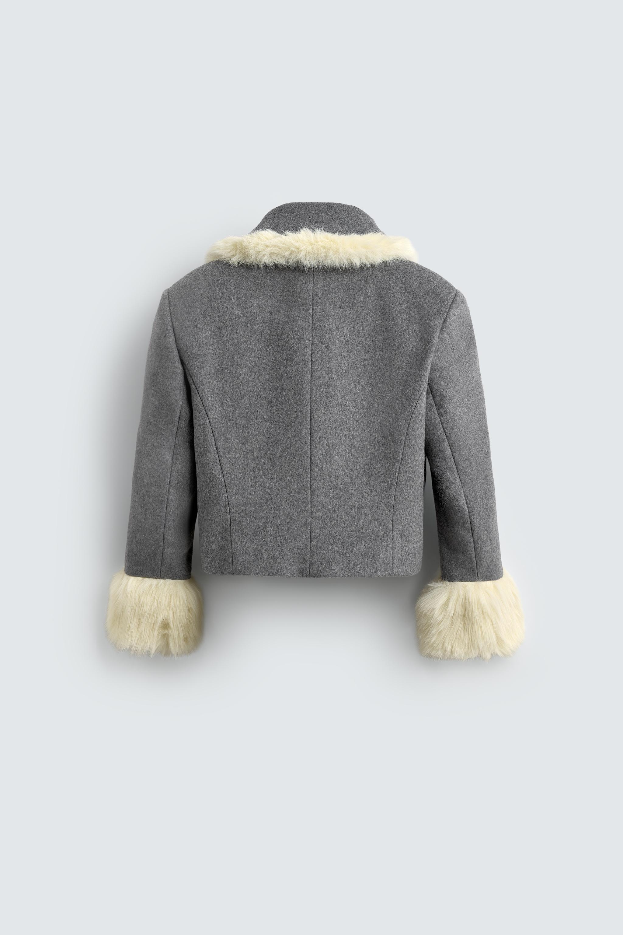 zara フェイクファー ジャケット X HARRY LAMBERT 新品未使用】完売品 ZARA ファー ジャケット X HARRY LAMBERT