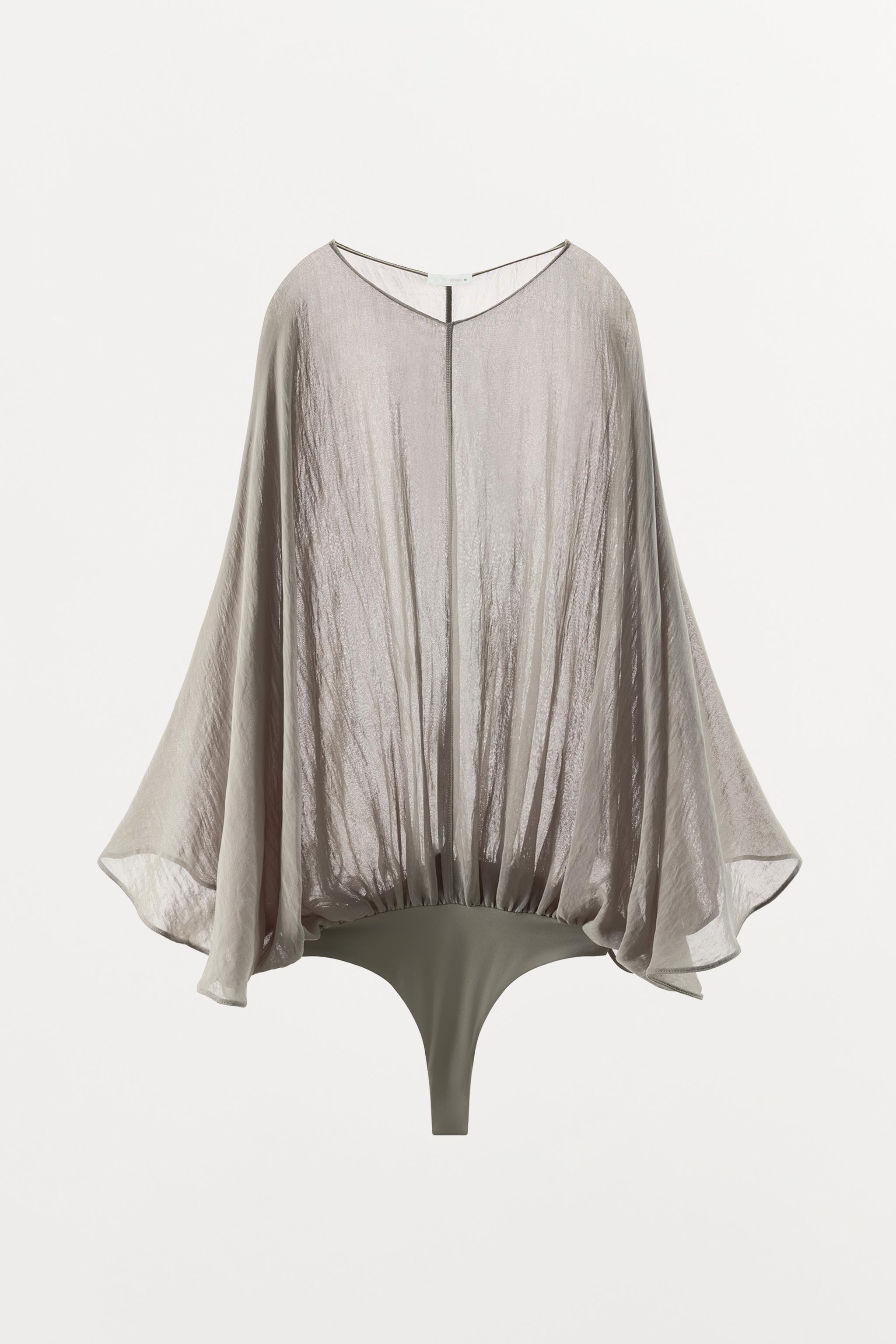 FLOWY SEMI-SHEER BODYSUIT